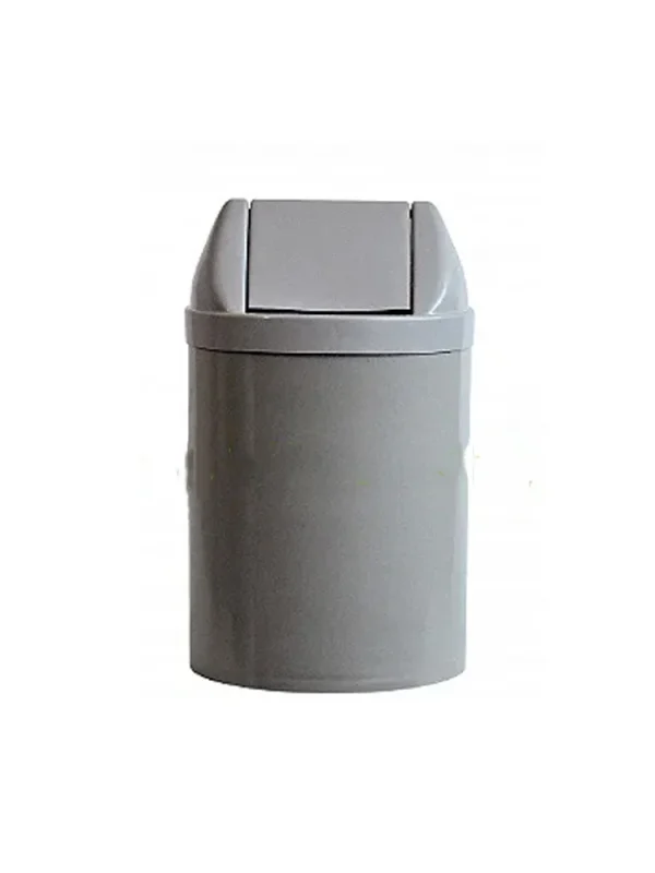 LIXEIRO 14L C/TAMPA CINZA