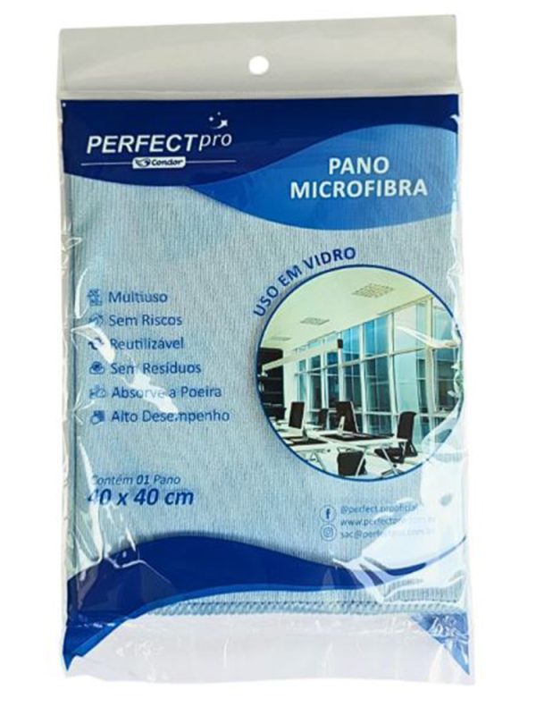 PANO MICROFIBRA PERFECT AZUL VIDRO 40X40