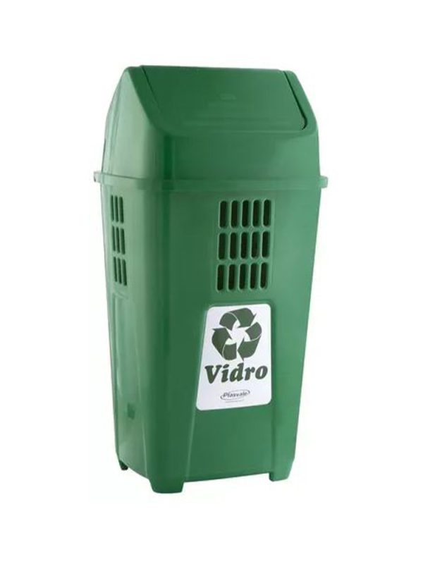 LIXEIRA BASC. PLASVALE 50L VERDE