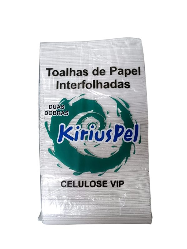 PAPEL TOALHA KIRIUS CELULOSE VIP 20X21 PCT 1000 FOLHAS