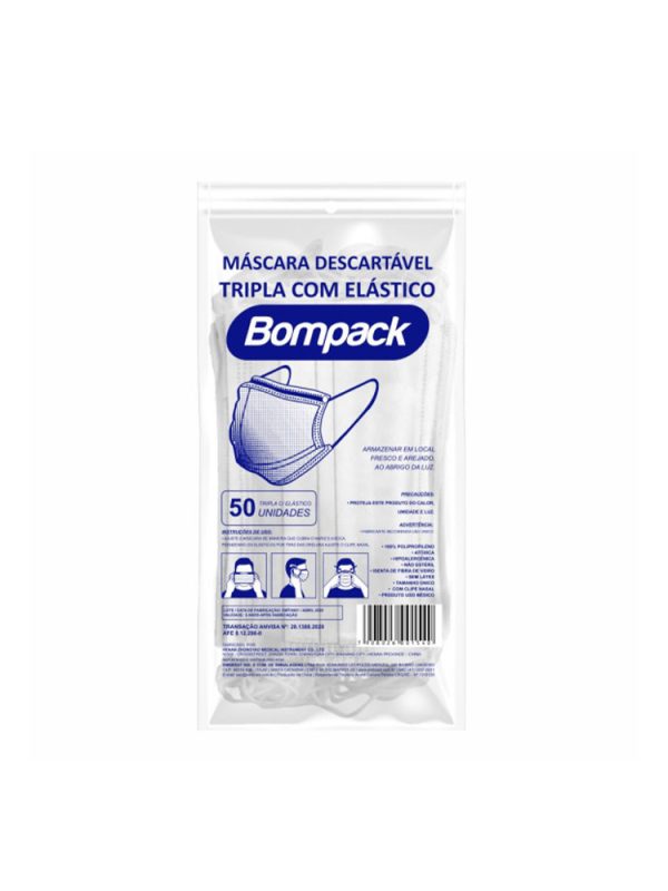 MASCARA BOMPACK TRIPLA C/ 50UN