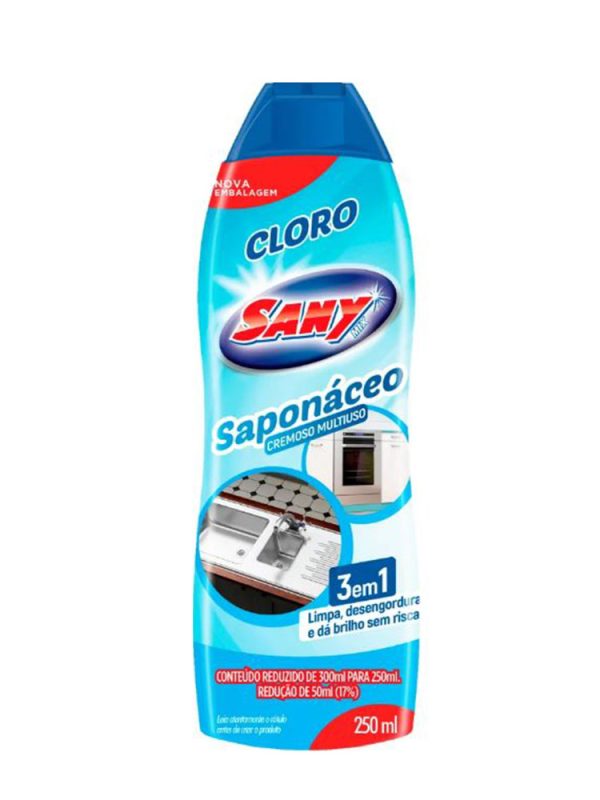 SAPONACEO CREMOSO SANY MULTIUSO CLORO 250ML