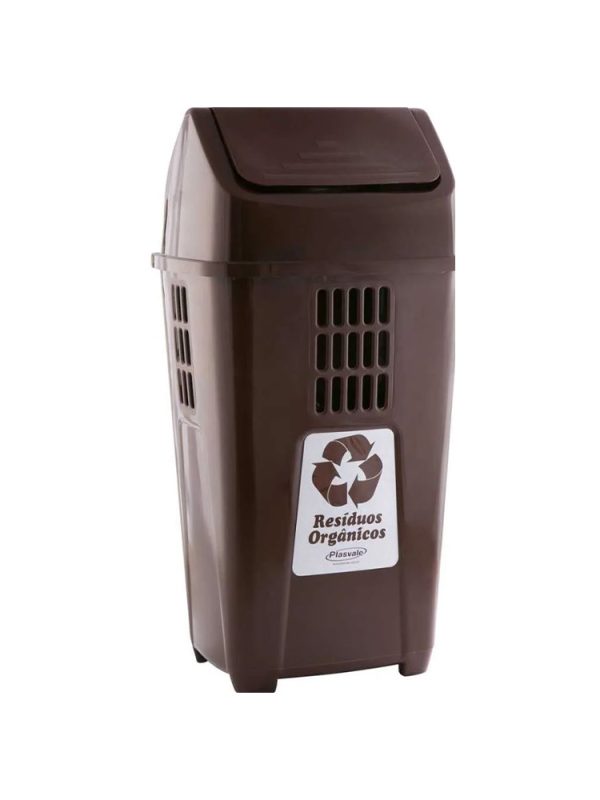 LIXEIRA BASC. PLASVALE 50L MARROM
