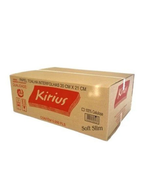 PAPEL TOALHA KIRIUS SOFT SLIM 20X21 CX5000 FOLHAS (VERMELHA)