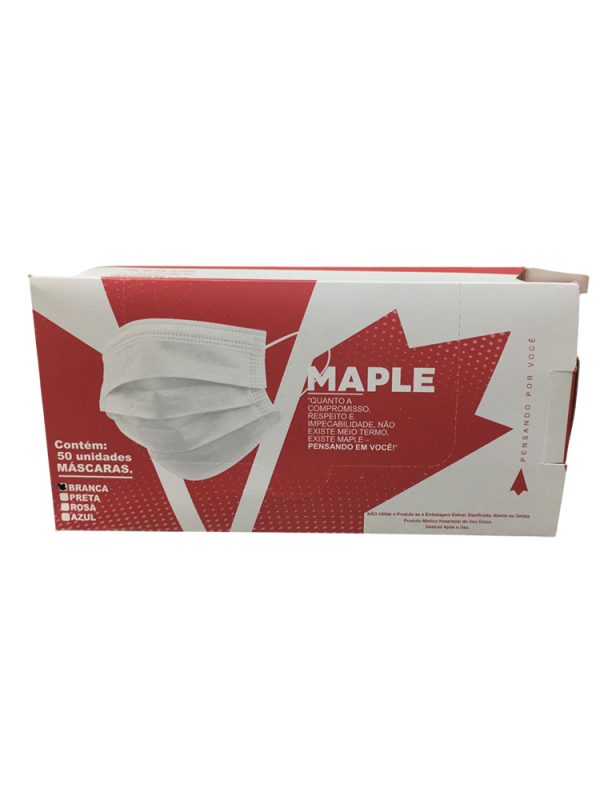 MASCARA CIR DESCARTAVEL BRANCA C/50UN MAPLE