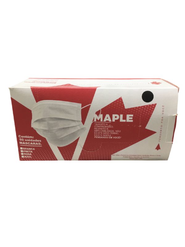MASCARA CIR DESCARTAVEL PRETA C/50UN MAPLE