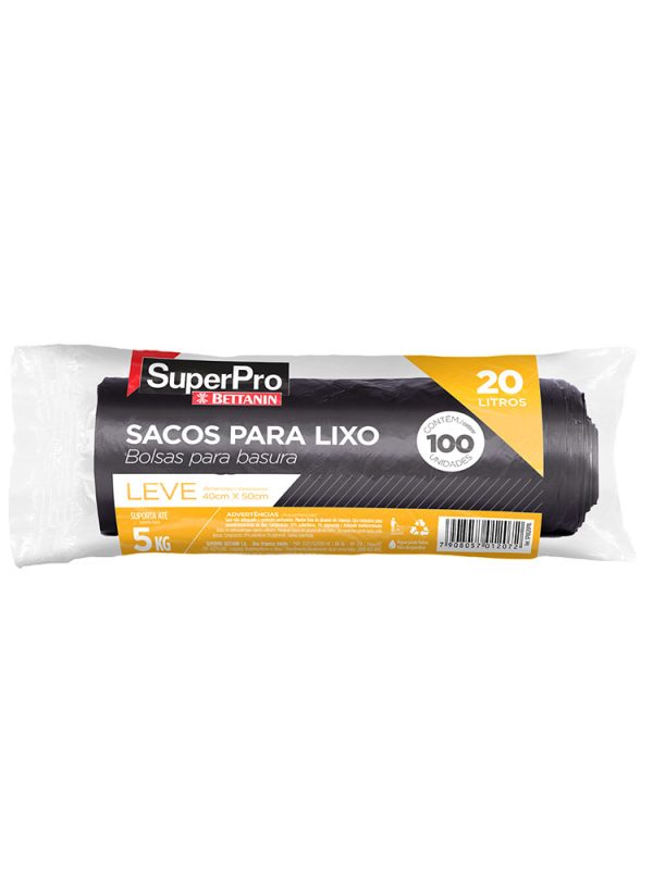 SACO LIXO 20L ROLO C/100UN SUPERPRO