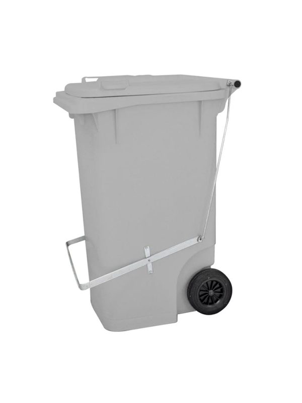 GARI 240L EUROPEU C 2 RODAS 200MM C PEDAL CINZA