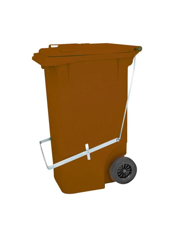 GARI 240L EUROPEU C 2 RODAS 200MM C PEDAL MARROM