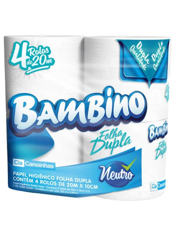 PAPEL HIG. BAMBINO F.DUPLA PCT 4 ROLOS