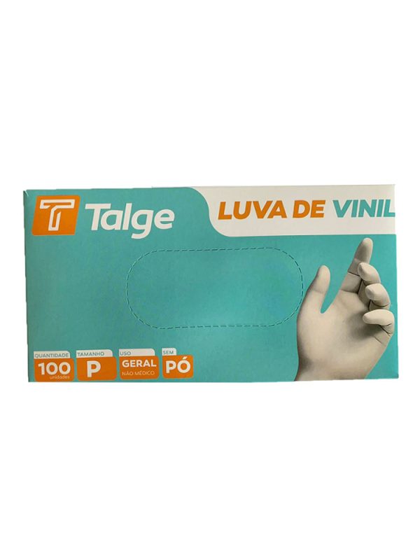 LUVA VINIL TALGE SEM PO P CX 100UN
