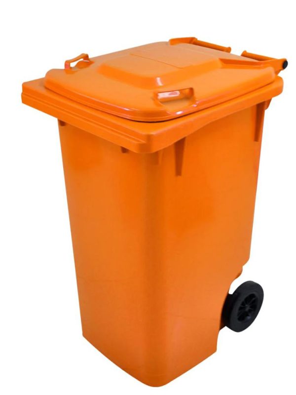 CONTENTOR GARI 240L RODA 200MM LARANJA