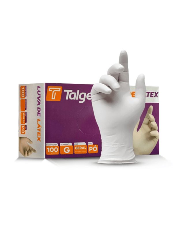 LUVA LATEX TALGE COM PO G CX100