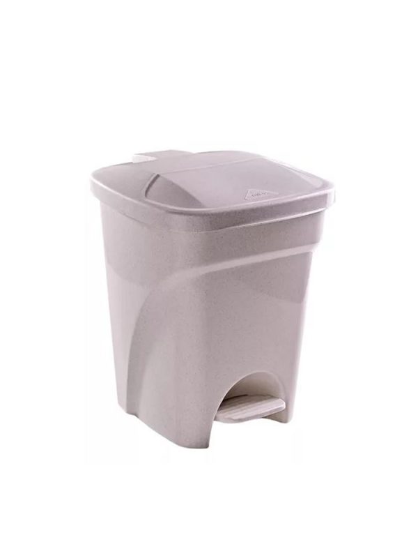 LIXEIRA 7L C/ PEDAL BRANCO - TRITEC