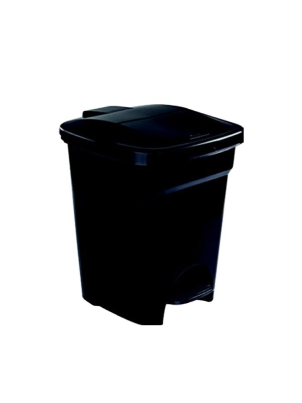 LIXEIRA 7L C/ PEDAL PRETO - TRITEC