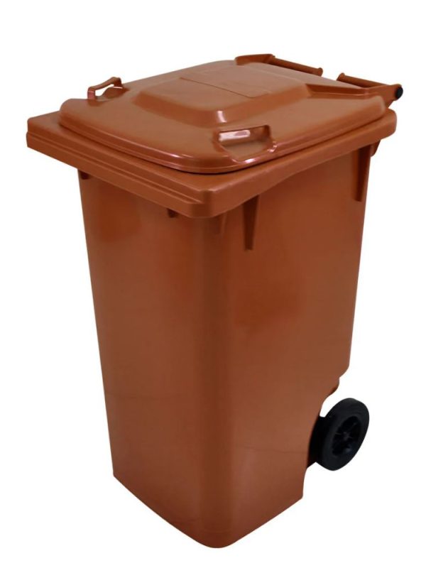 CONTENTOR GARI 240L RODA 200MM MARROM