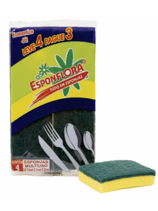 ESPONJA MULTIUSO ESPONFLORA C/4UN