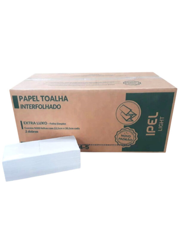 PAPEL TOALHA IPEL FOLHA SIMPLES LIGHT CX5000 FLS