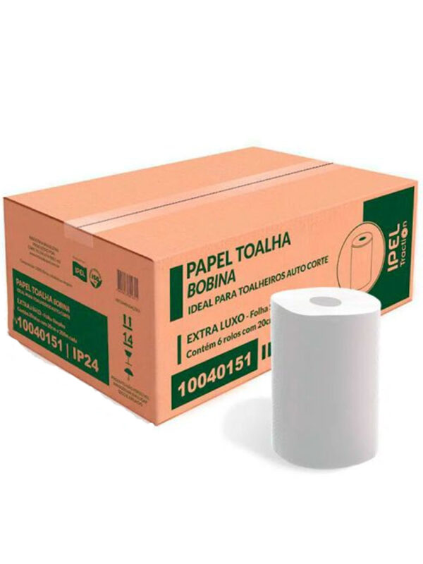 PAPEL TOALHA IPEL BOBINA TRACTION 24G 6X200M